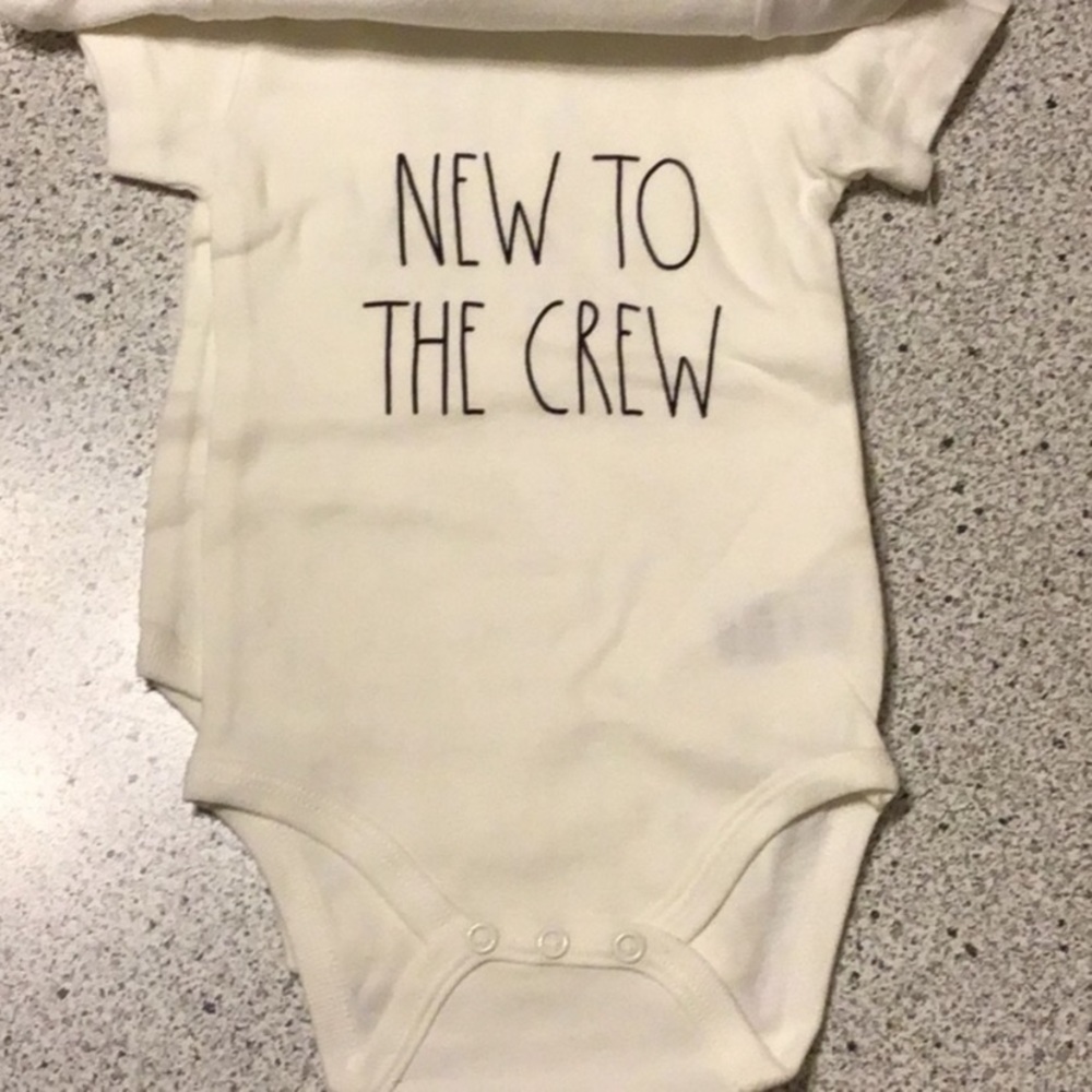 NEW Rae Dunn 3pc onesies chubby thighs/treasured - Picture 3 of 7
